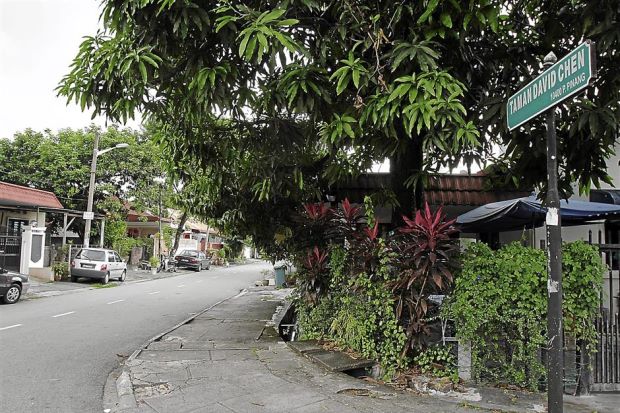 In remembrance: A residential neighbourhood, located just next to the school, has been rightly named Taman David Chen in his honour.